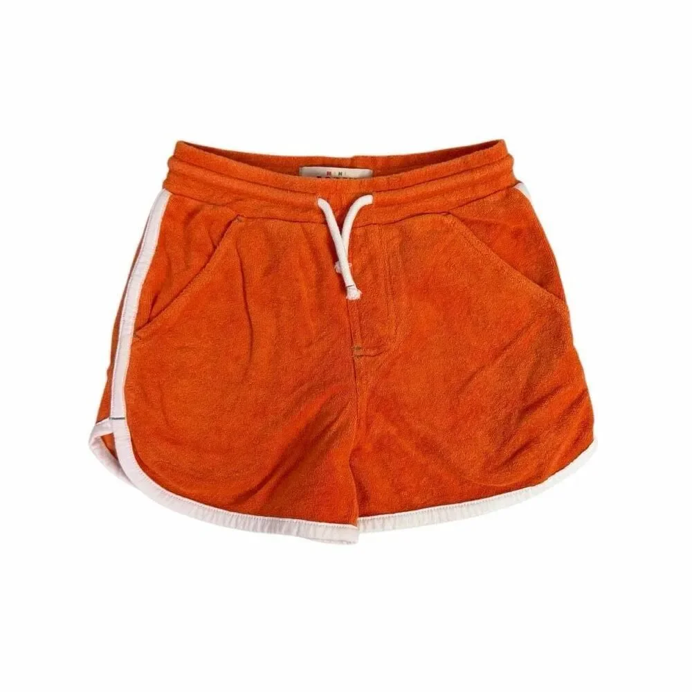Mini Boden Orange Terry Shorts size 7 year